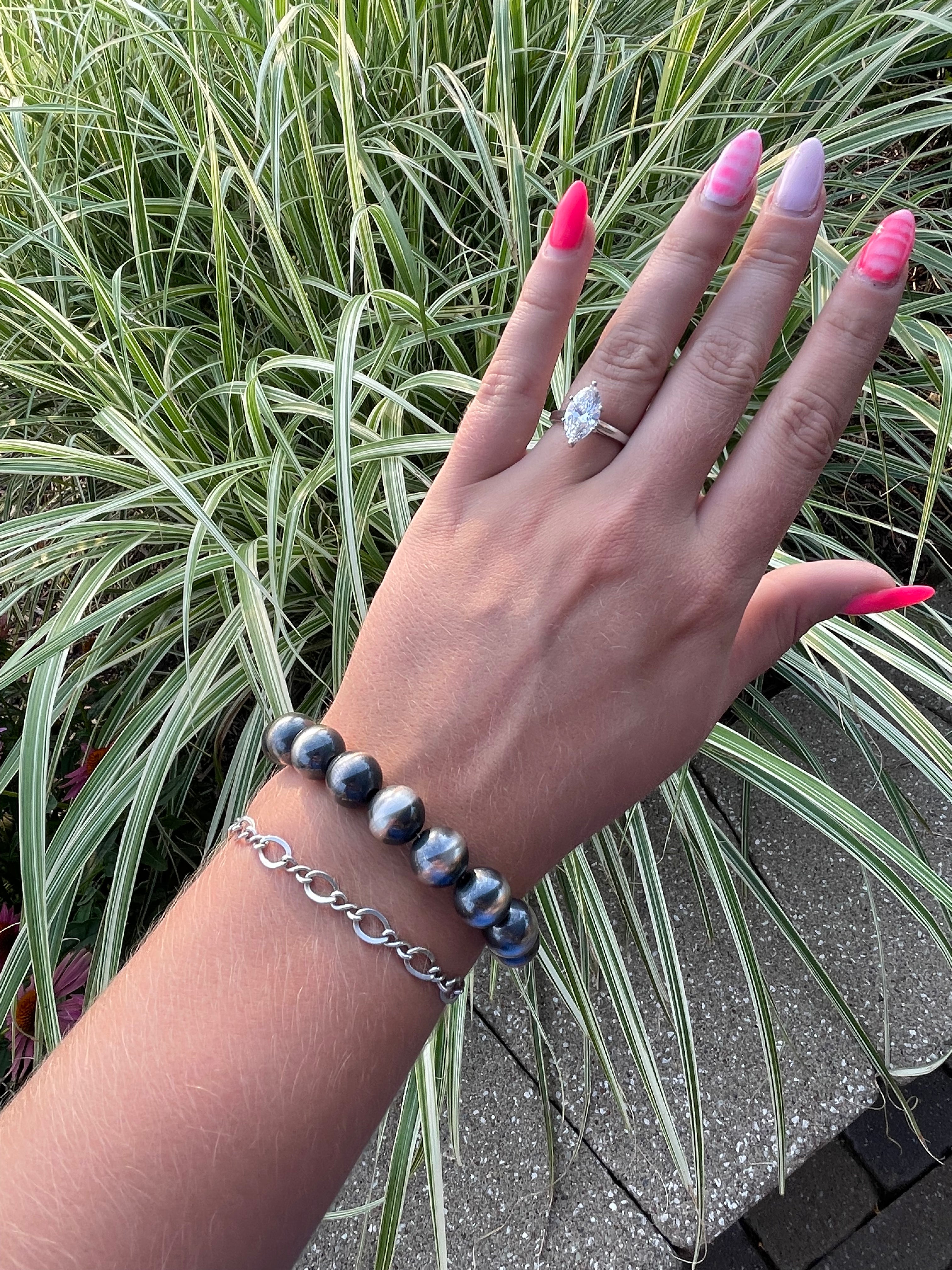 12mm Navajo Pearl Bracelet